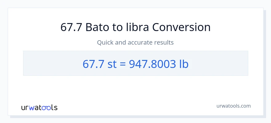 67.7 Mga bato patungong Lbs na conversion