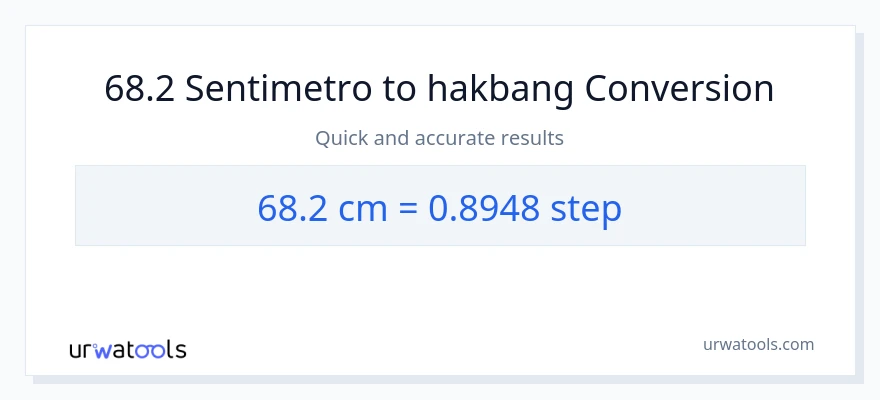 68.2 Mga Sentimetro patungong mga hakbang na conversion