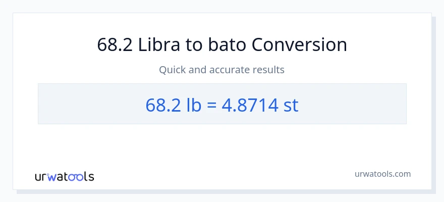 68.2 Lbs patungong Mga bato na conversion