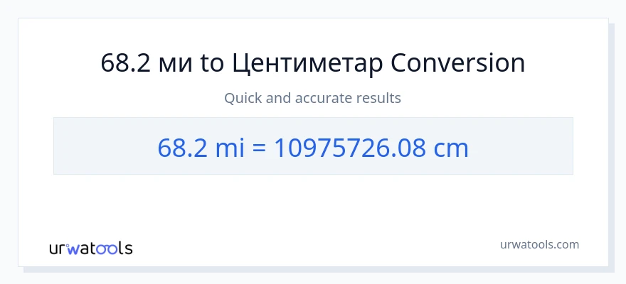 Конверзија од миље до Центиметри: 1}