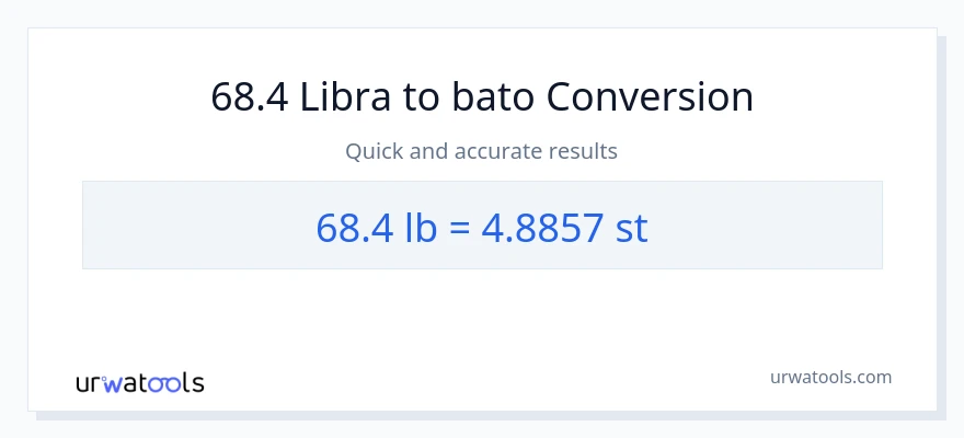 68.4 Lbs patungong Mga bato na conversion