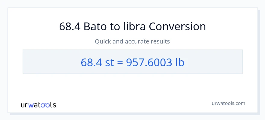 68.4 Mga bato patungong Lbs na conversion