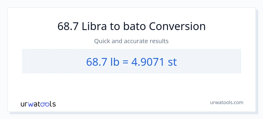 68.7 Lbs patungong Mga bato na conversion
