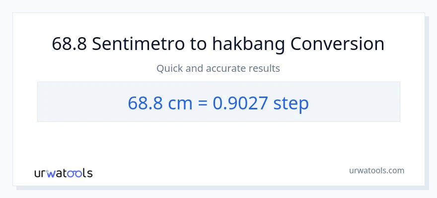 68.8 Mga Sentimetro patungong mga hakbang na conversion