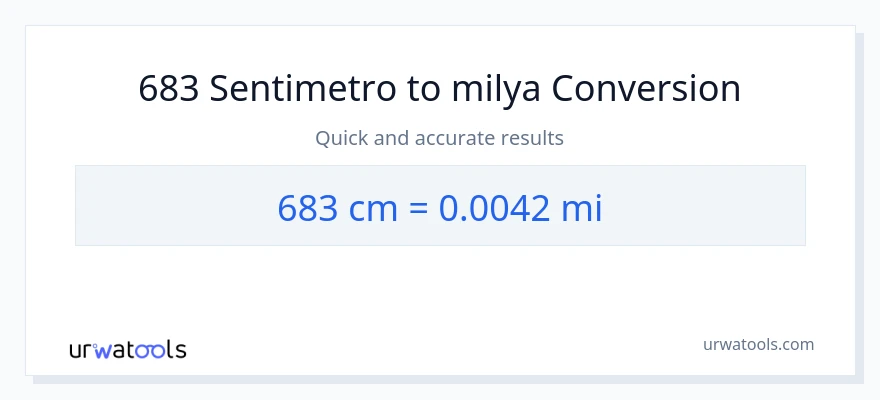 683 Mga Sentimetro patungong milya na conversion