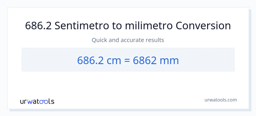 686.2 Mga Sentimetro patungong milimetro na conversion