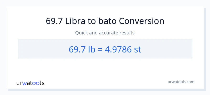 69.7 Lbs patungong Mga bato na conversion