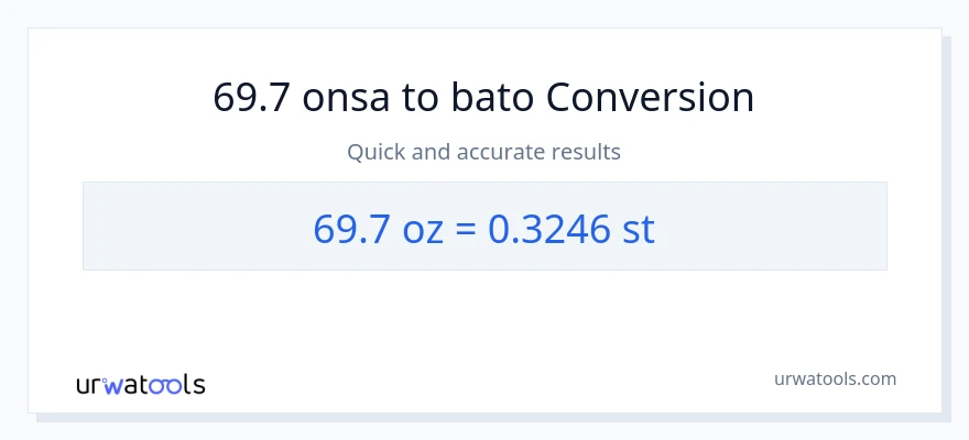 69.7 Mga onsa patungong Mga bato na conversion