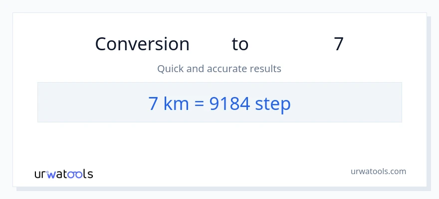 تبدیل 7 کیلومتر به مراحل