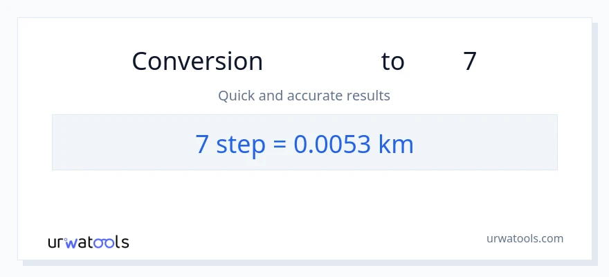 تبدیل 7 مراحل به کیلومتر
