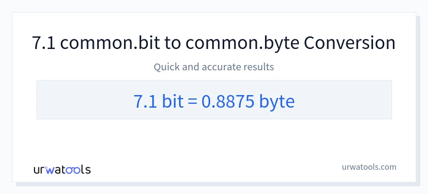 7.1 Bits 到 Bytes 轉換
