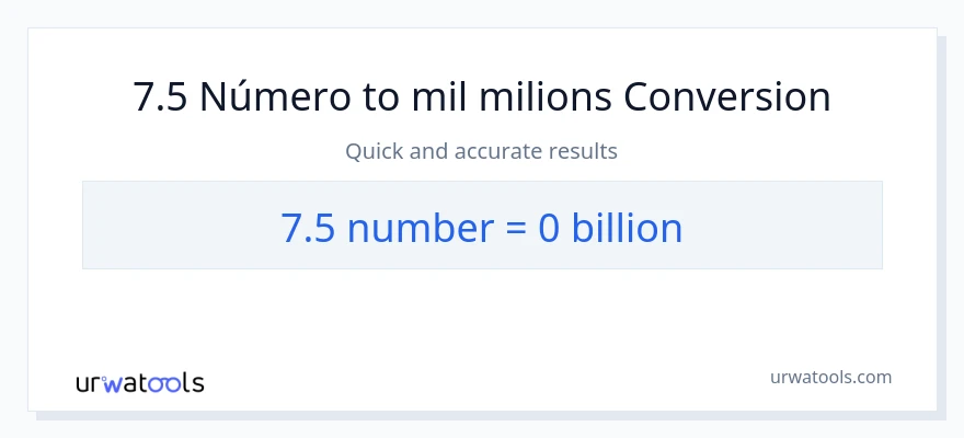 Conversió de 7.5 números a milers de milions