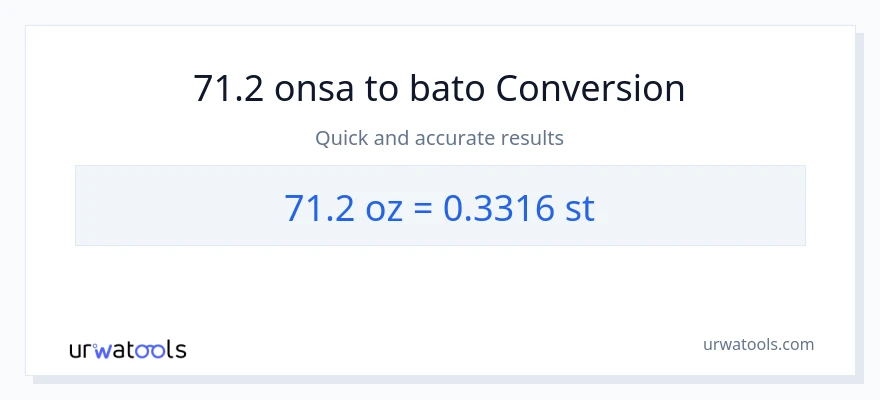 71.2 Mga onsa patungong Mga bato na conversion