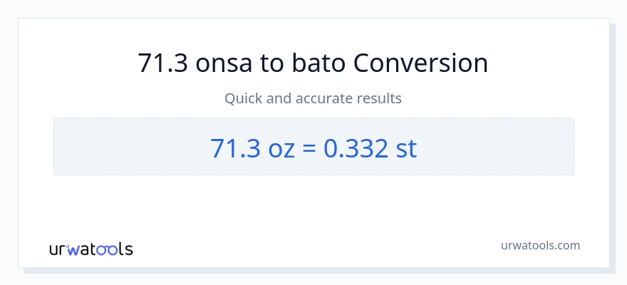71.3 Mga onsa patungong Mga bato na conversion
