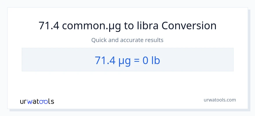 71.4 mga mikrogramo patungong Lbs na conversion