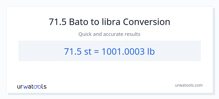 71.5 Mga bato patungong Lbs na conversion