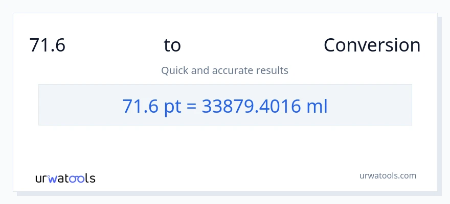 71.6 Pints ൽ നിന്ന് മില്ലിലിറ്റർ ലേക്ക് പരിവർത്തനം