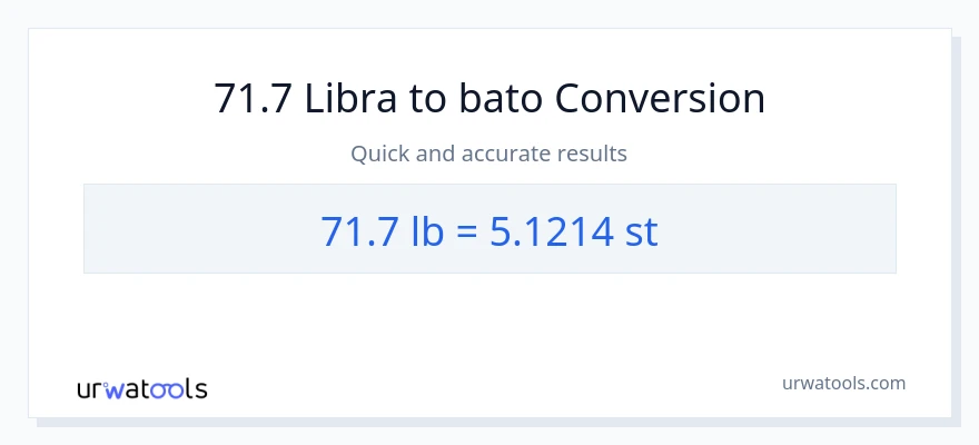 71.7 Lbs patungong Mga bato na conversion