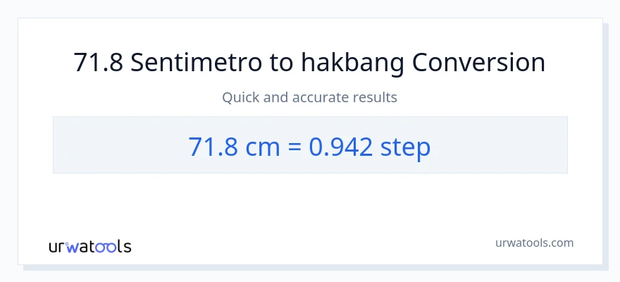 71.8 Mga Sentimetro patungong mga hakbang na conversion