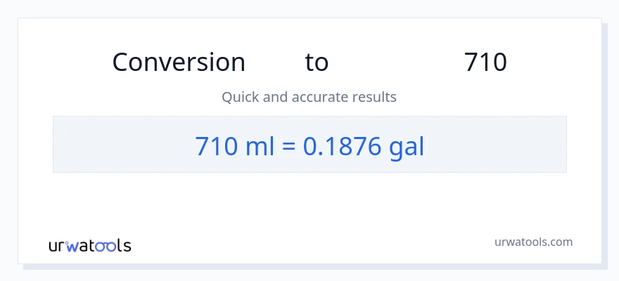 تبدیل 710 میلی‌لیتر به گالن