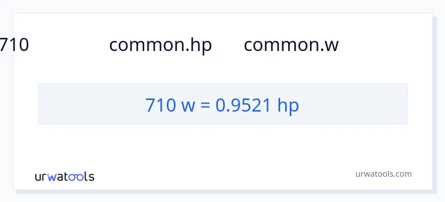 تبدیل 710 وات به اسب بخار