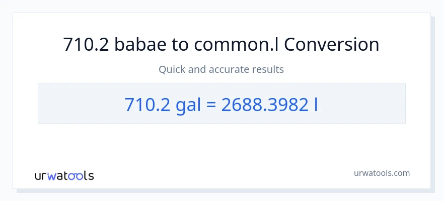 710.2 Mga galon patungong Liters na conversion