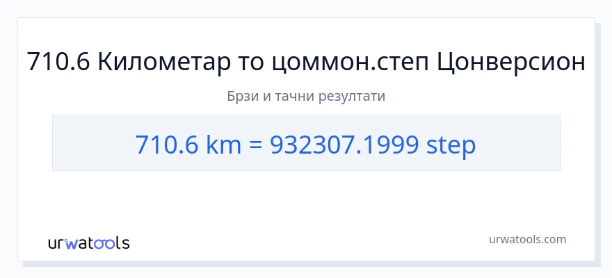 Конверзија од Километри до кораци: 1}