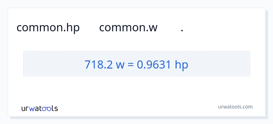 تبدیل 718.2 وات به اسب بخار