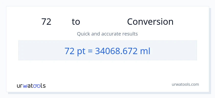 72 Pints-ից միլիլիտր փոխակերպում