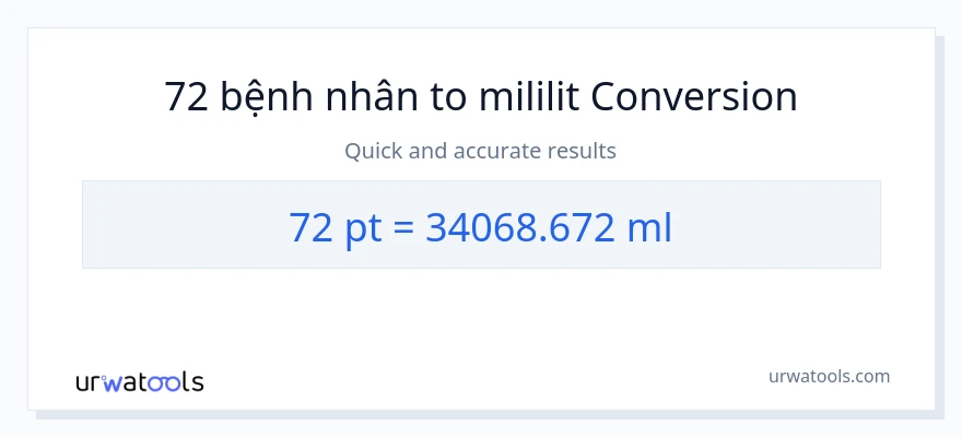 Chuyển đổi 72 Pints sang mililit