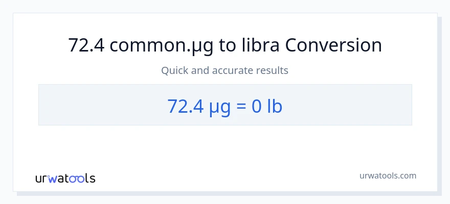 72.4 mga mikrogramo patungong Lbs na conversion