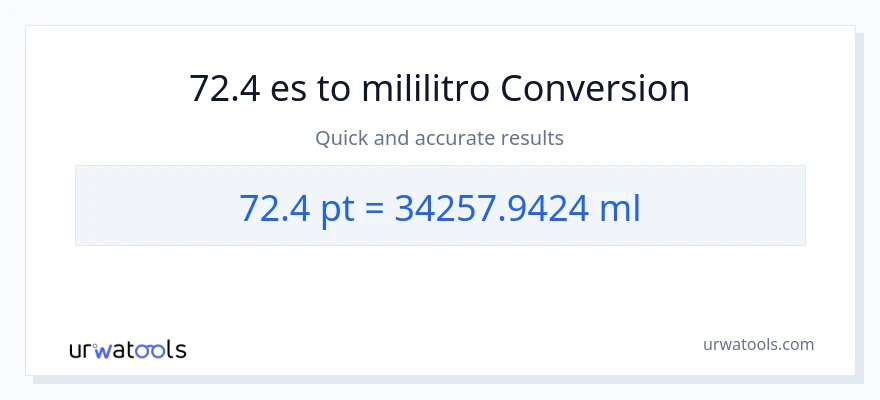 Conversión de 72.4 Pints a mililitros