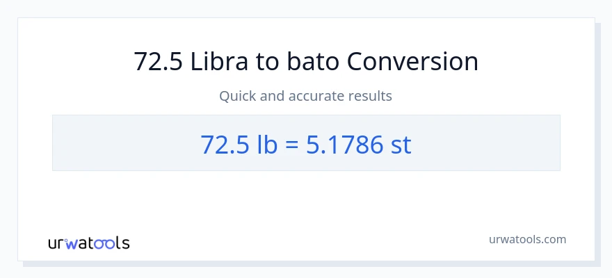 72.5 Lbs patungong Mga bato na conversion