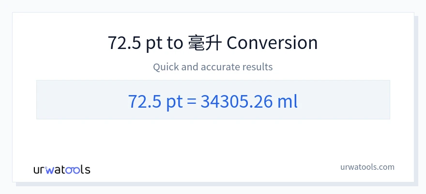 72.5 Pints 到 毫升 轉換