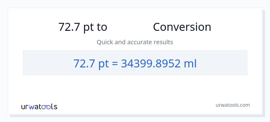 72.7 Pints から ミリリットル への変換