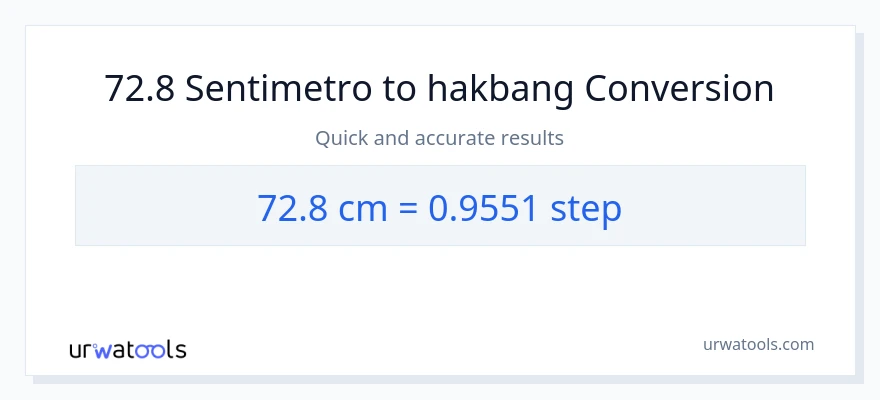 72.8 Mga Sentimetro patungong mga hakbang na conversion