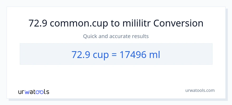Konwersja 72.9 stan nietrzeźwy do mililitry