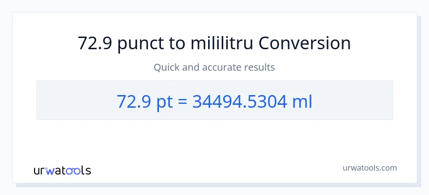 Conversie 72.9 Pints la mililitri
