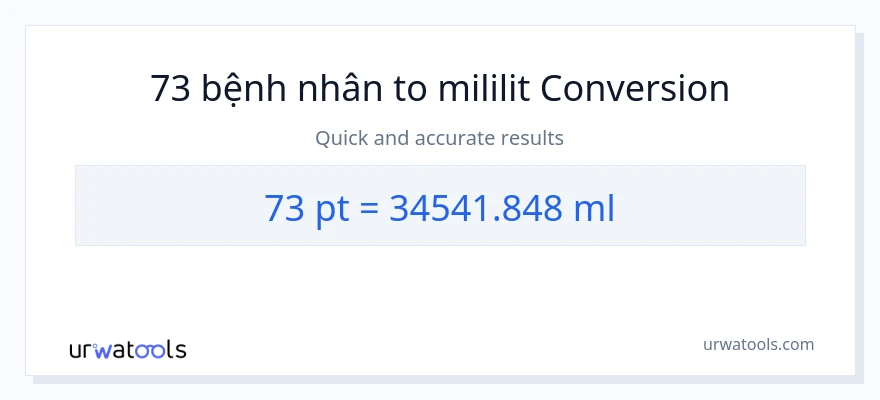 Chuyển đổi 73 Pints sang mililit