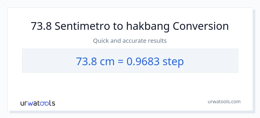 73.8 Mga Sentimetro patungong mga hakbang na conversion