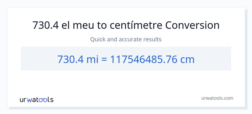 Conversió de 730.4 milles a Centímetres