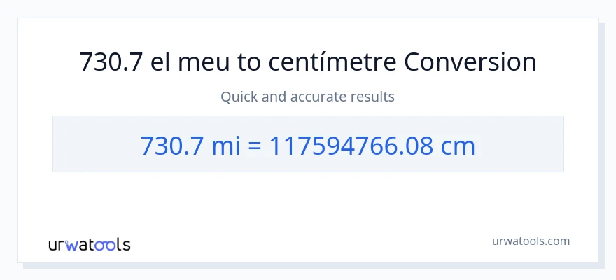 Conversió de 730.7 milles a Centímetres