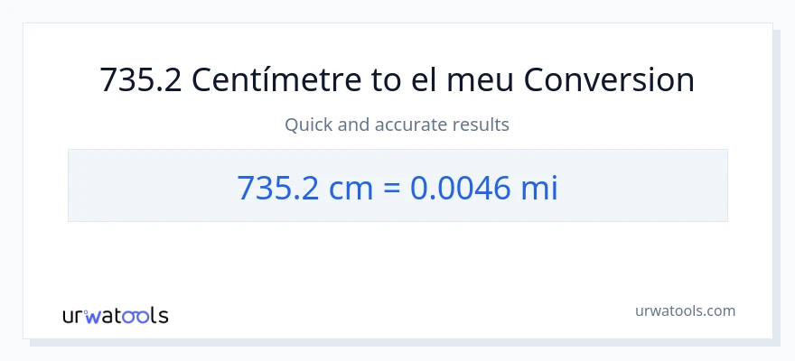 Conversió de 735.2 Centímetres a milles