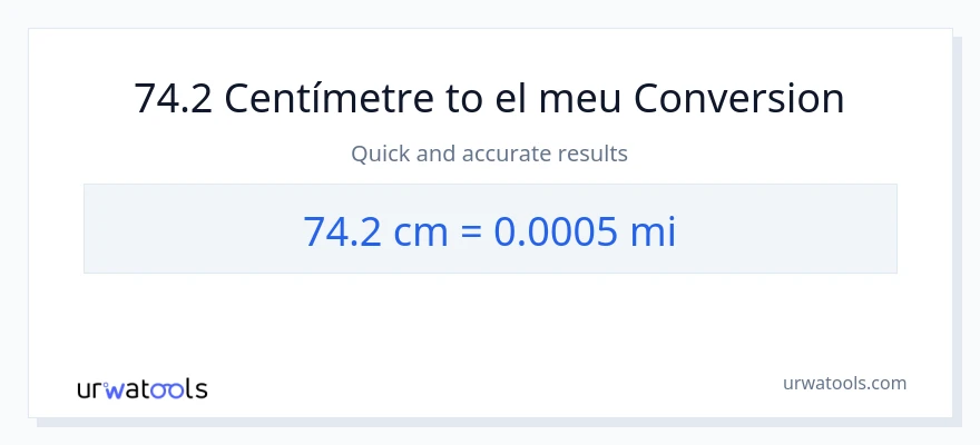 Conversió de 74.2 Centímetres a milles