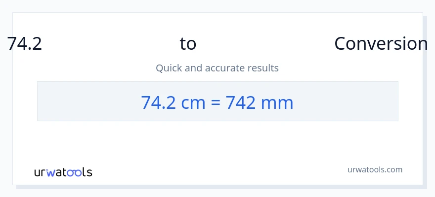 74.2 സെന്റീമീറ്ററുകൾ ൽ നിന്ന് മില്ലിമീറ്റർ ലേക്ക് പരിവർത്തനം
