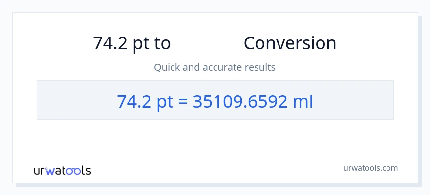 74.2 Pints から ミリリットル への変換