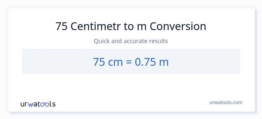 Konverze z Centimetry na Měřiče: 75