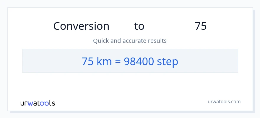 تبدیل 75 کیلومتر به مراحل
