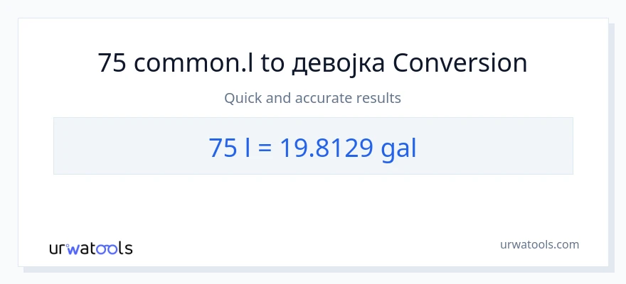 Конверзија од Liters до Галони: 1}