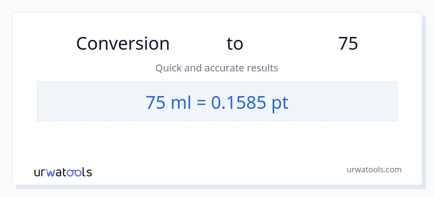 تبدیل 75 میلی‌لیتر به Pints